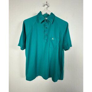 Tori Richard Honolulu Mens Short Sleeve Casual Polo Shirt XL Teal Chest Pocket